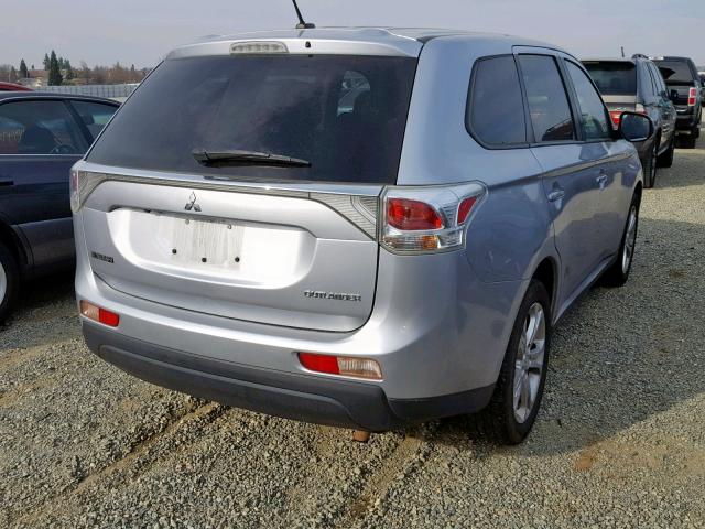 JA4AZ3A34EZ007406 - 2014 MITSUBISHI OUTLANDER SILVER photo 4