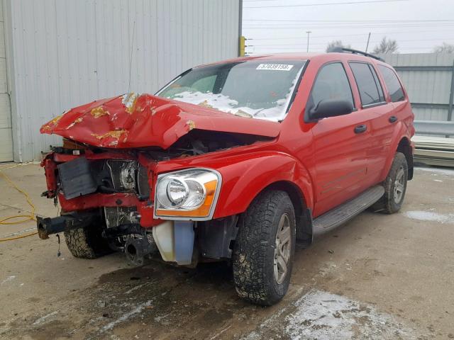 1D4HB48NX5F615263 - 2005 DODGE DURANGO SL RED photo 2