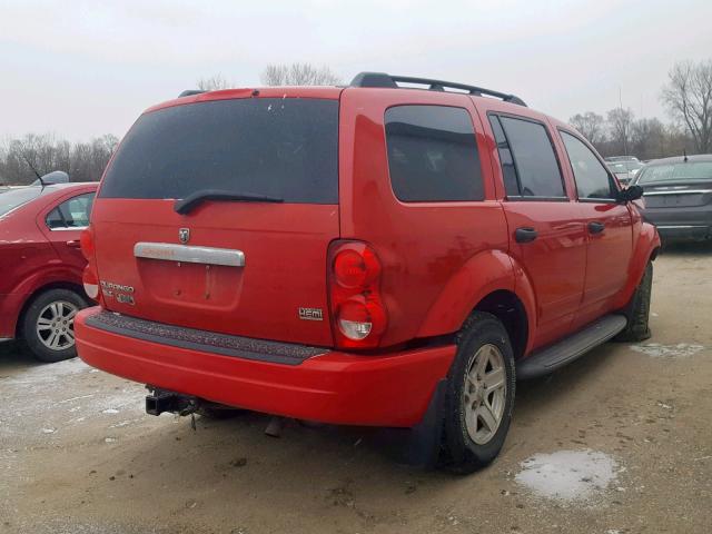 1D4HB48NX5F615263 - 2005 DODGE DURANGO SL RED photo 4