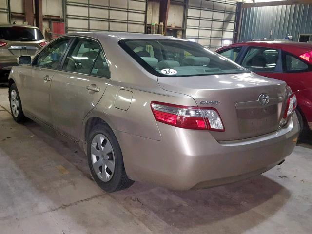 4T1BB46K39U091706 - 2009 TOYOTA CAMRY HYBR GOLD photo 3