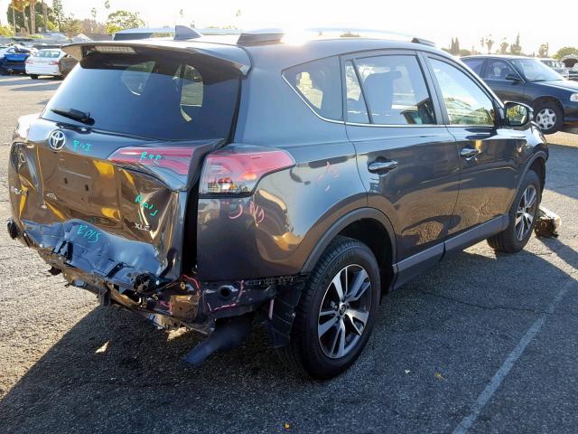 JTMWFREV6GJ084010 - 2016 TOYOTA RAV4 XLE GRAY photo 4