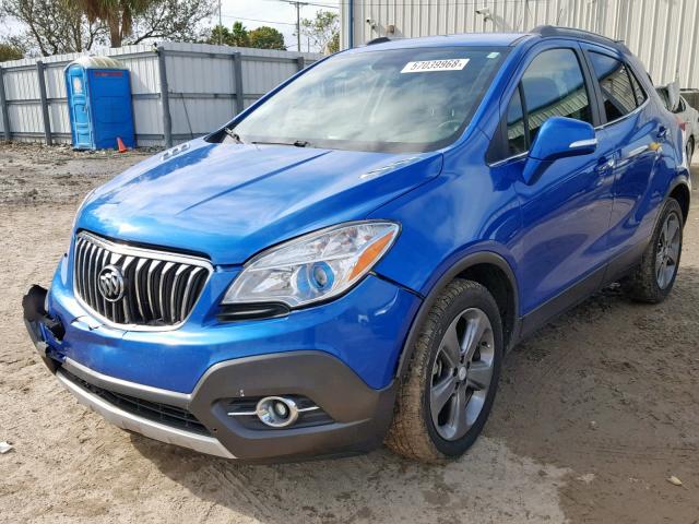 KL4CJBSBXEB561686 - 2014 BUICK ENCORE CON BLUE photo 2