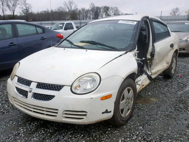 1B3ES26C35D240982 - 2005 DODGE NEON BASE WHITE photo 2