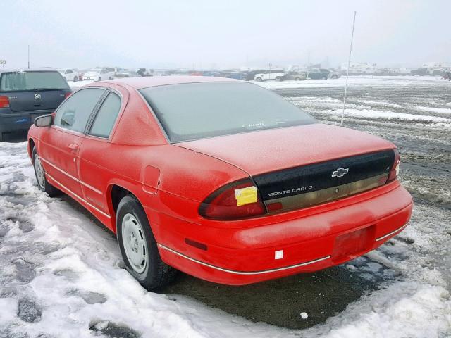 2G1WW12M3X9204606 - 1999 CHEVROLET MONTE CARL RED photo 3