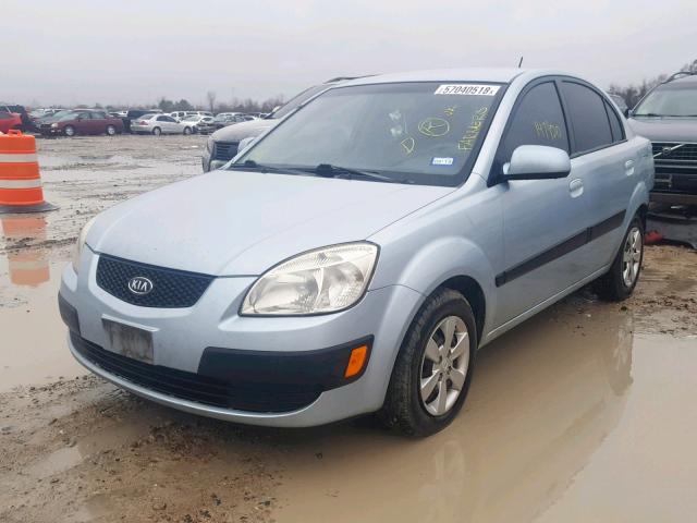 KNADE123186331451 - 2008 KIA RIO BASE BLUE photo 2