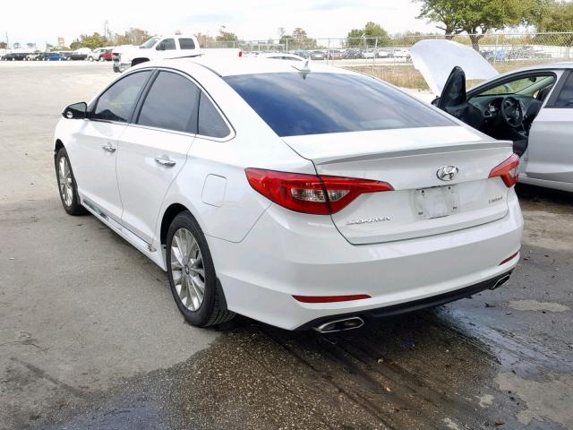 5NPE34AF2FH236460 - 2015 HYUNDAI SONATA SPO WHITE photo 3