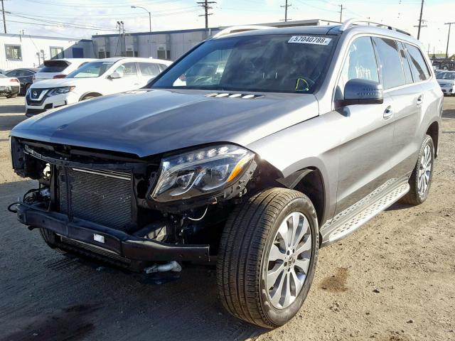 4JGDF6EE0JB014621 - 2018 MERCEDES-BENZ GLS 450 4M GRAY photo 2