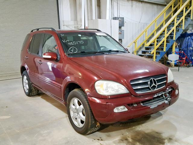 4jgab75ea 03 Mercedes Benz Ml 500 Maroon Price History History Of Past Auctions Prices And Bids History Of Salvage And Used Vehicles