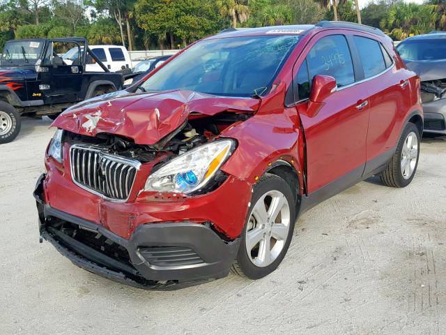 KL4CJASB6GB531842 - 2016 BUICK ENCORE RED photo 2