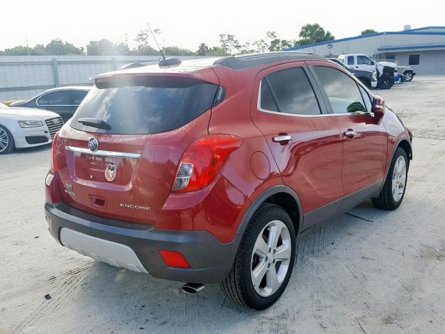 KL4CJASB6GB531842 - 2016 BUICK ENCORE RED photo 4