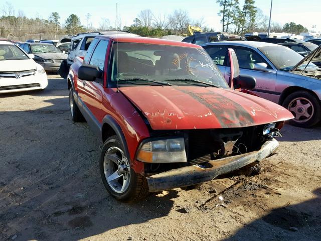 1GTCS19W428187364 - 2002 GMC SONOMA RED photo 1