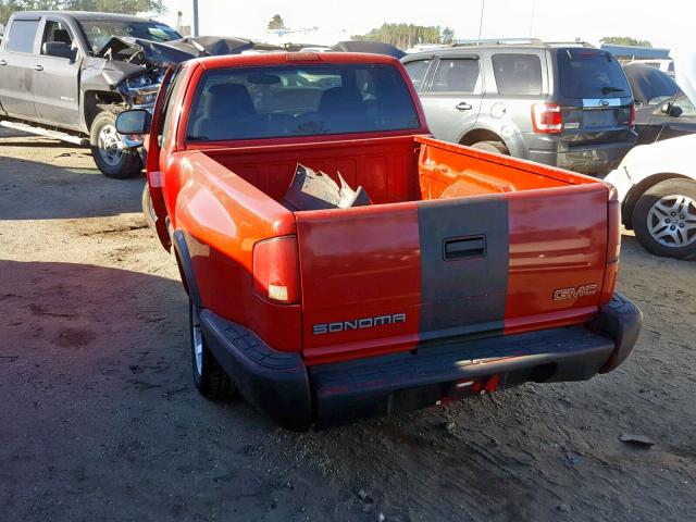 1GTCS19W428187364 - 2002 GMC SONOMA RED photo 3