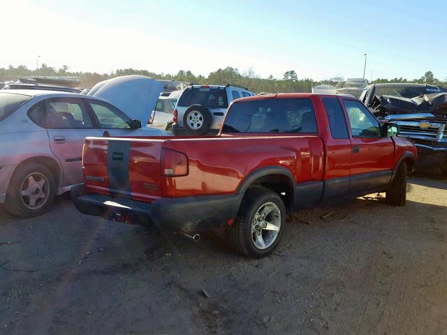 1GTCS19W428187364 - 2002 GMC SONOMA RED photo 4