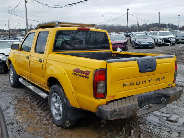 1N6ED27Y01C334155 - 2001 NISSAN FRONTIER C YELLOW photo 3