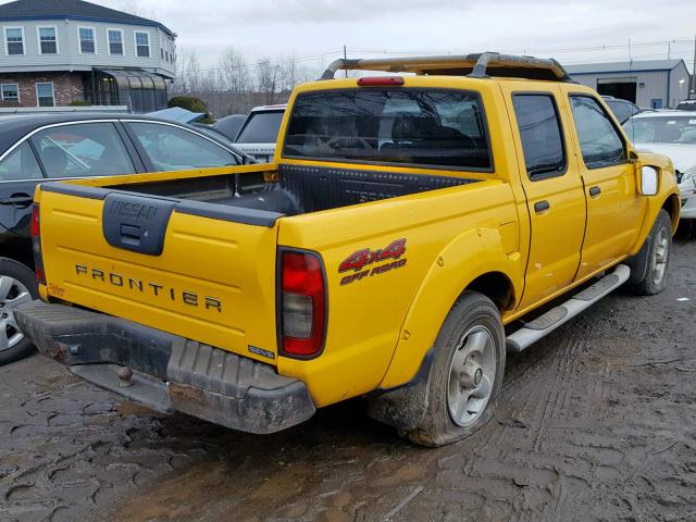 1N6ED27Y01C334155 - 2001 NISSAN FRONTIER C YELLOW photo 4