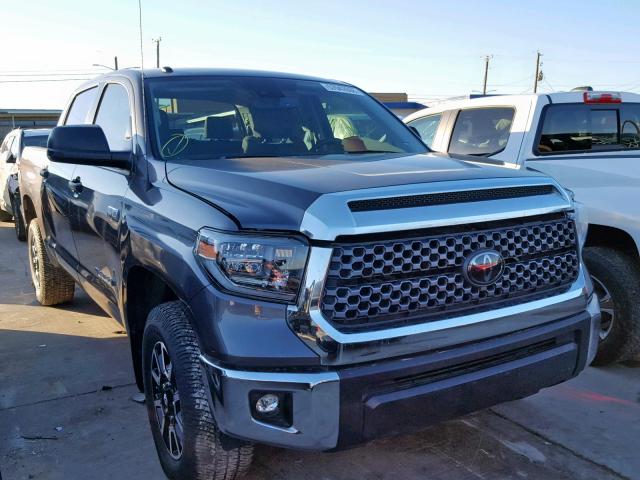 5TFDY5F15JX683748 - 2018 TOYOTA TUNDRA CRE GRAY photo 1