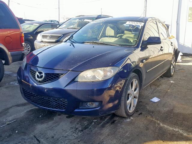 JM1BK32F081145924 - 2008 MAZDA 3 I BLUE photo 2