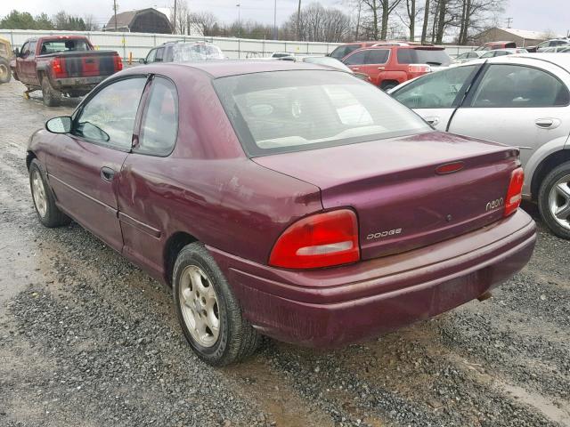 1B3ES42C0WD742464 - 1998 DODGE NEON HIGHL PURPLE photo 3