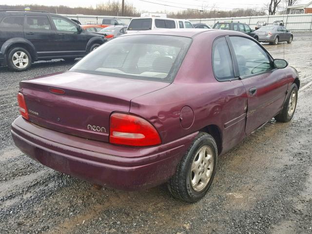 1B3ES42C0WD742464 - 1998 DODGE NEON HIGHL PURPLE photo 4