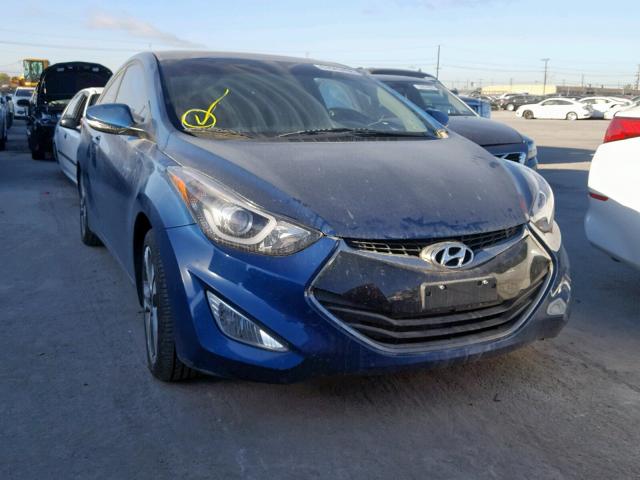 KMHDH6AH0EU025509 - 2014 HYUNDAI ELANTRA CO BLUE photo 1