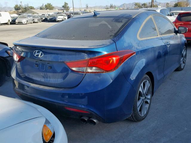 KMHDH6AH0EU025509 - 2014 HYUNDAI ELANTRA CO BLUE photo 4