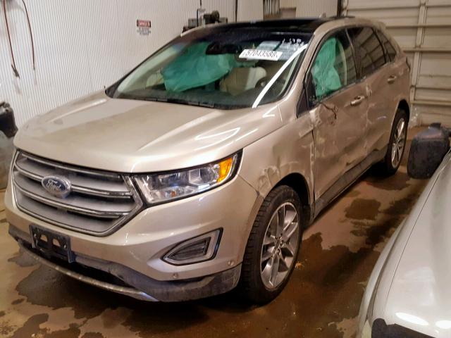 2FMPK4K9XHBC12129 - 2017 FORD EDGE TITAN GRAY photo 2