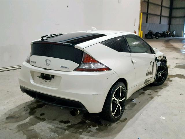 JHMZF1C48BS010467 - 2011 HONDA CR-Z WHITE photo 4