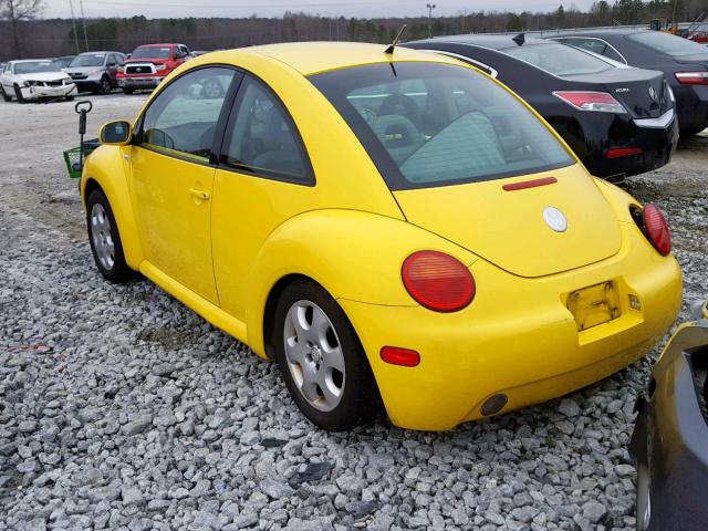 3VWCP21C52M433162 - 2002 VOLKSWAGEN NEW BEETLE YELLOW photo 3