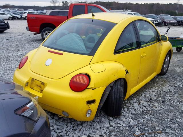 3VWCP21C52M433162 - 2002 VOLKSWAGEN NEW BEETLE YELLOW photo 4