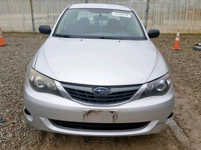 JF1GE61658H518534 - 2008 SUBARU IMPREZA SILVER photo 9