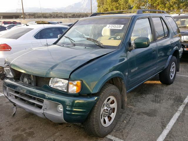 4S6CK58W7Y4403574 - 2000 HONDA PASSPORT E GREEN photo 2