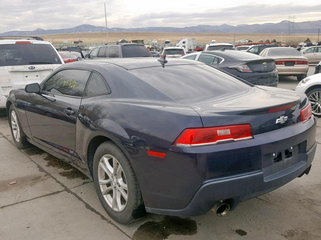 2G1FA1E36E9138485 - 2014 CHEVROLET CAMARO LS BLUE photo 3