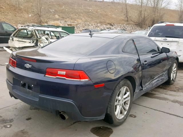 2G1FA1E36E9138485 - 2014 CHEVROLET CAMARO LS BLUE photo 4