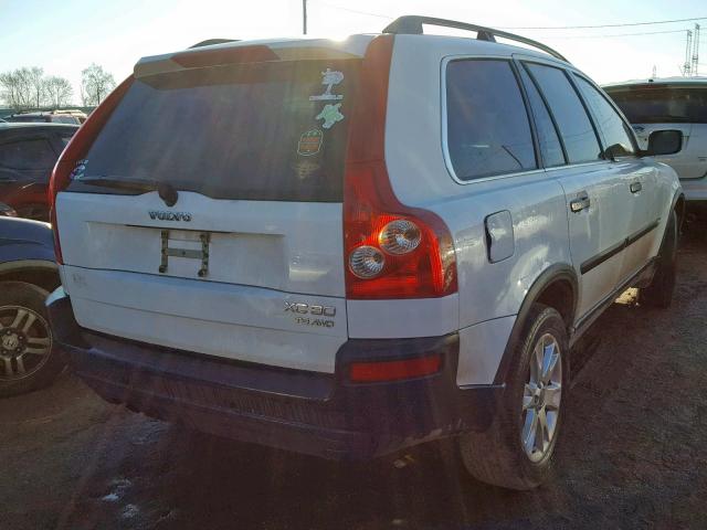 YV1CZ91H941077343 - 2004 VOLVO XC90 T6 WHITE photo 4