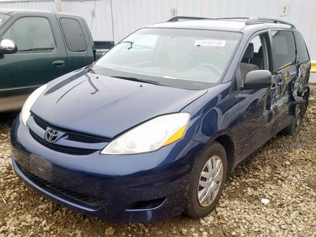 5TDZK23C57S038379 - 2007 TOYOTA SIENNA CE BLUE photo 2