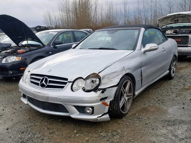 WDBTK77G57T075237 - 2007 MERCEDES-BENZ CLK 63 AMG SILVER photo 2