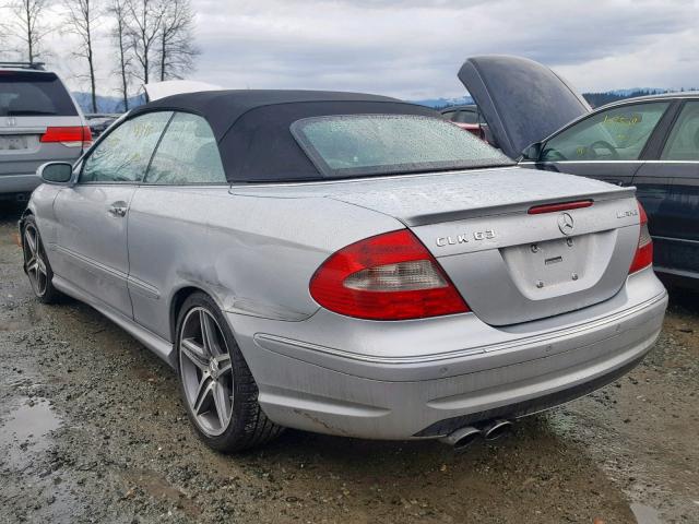 WDBTK77G57T075237 - 2007 MERCEDES-BENZ CLK 63 AMG SILVER photo 3