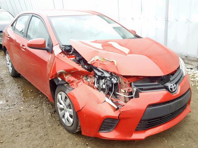 5YFBURHE8EP037246 - 2014 TOYOTA COROLLA L RED photo 1