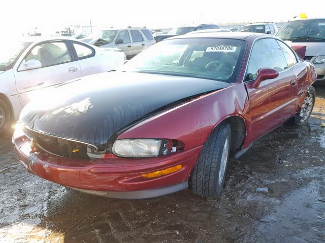 1G4GD2211S4736814 - 1995 BUICK RIVIERA BURGUNDY photo 2