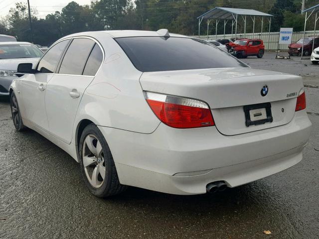 WBANE535X7CY05750 - 2007 BMW 525 I WHITE photo 3