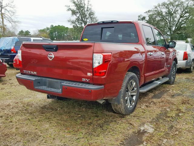 1N6AA1E68HN563362 - 2017 NISSAN TITAN SV MAROON photo 4