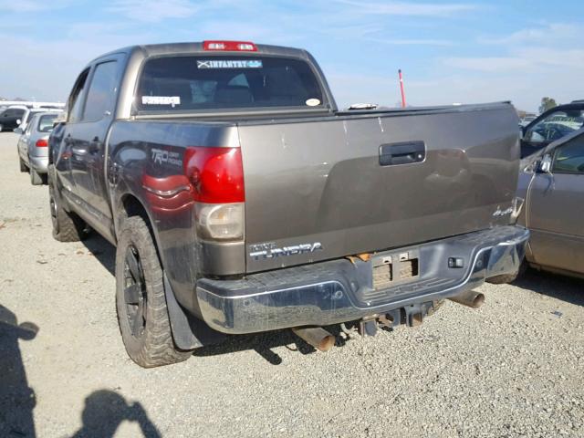 5TFDV54108X045915 - 2008 TOYOTA TUNDRA CRE BROWN photo 3