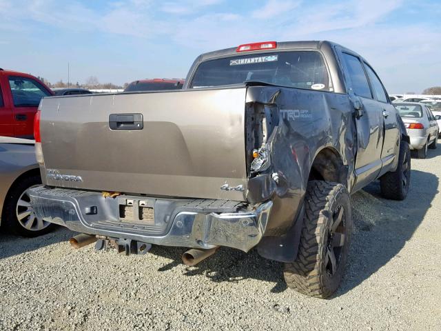 5TFDV54108X045915 - 2008 TOYOTA TUNDRA CRE BROWN photo 4