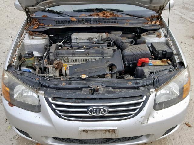 KNAFE221895650530 - 2009 KIA SPECTRA EX SILVER photo 7