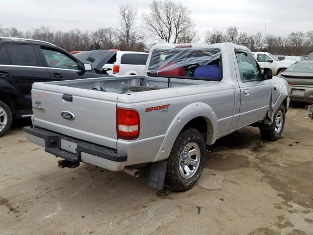 1FTYR11E16PA55467 - 2006 FORD RANGER SILVER photo 4