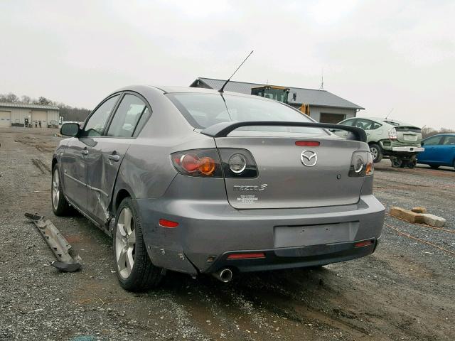 JM1BK323561466764 - 2006 MAZDA 3 S GRAY photo 3