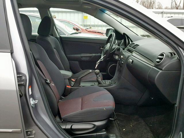 JM1BK323561466764 - 2006 MAZDA 3 S GRAY photo 5