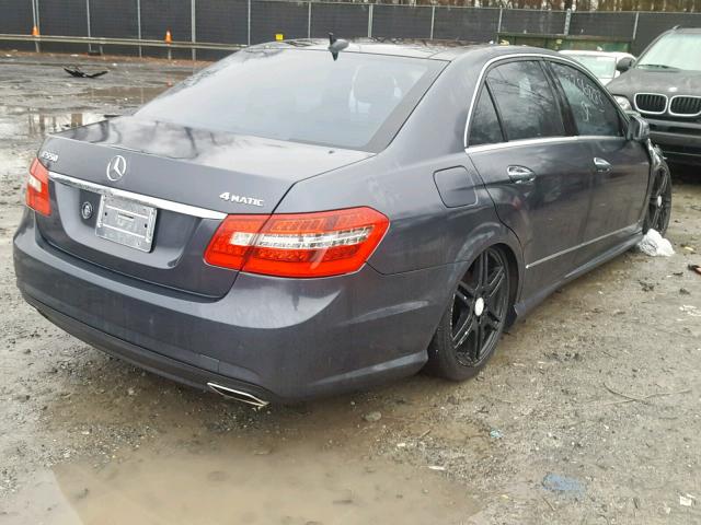 WDDHF9AB0AA129184 - 2010 MERCEDES-BENZ E 550 4MAT GRAY photo 4