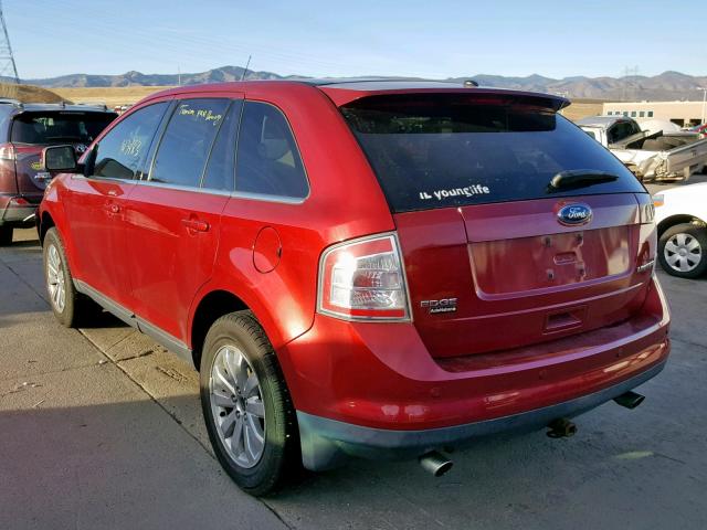 2FMDK39C48BB38480 - 2008 FORD EDGE LIMIT BURGUNDY photo 3