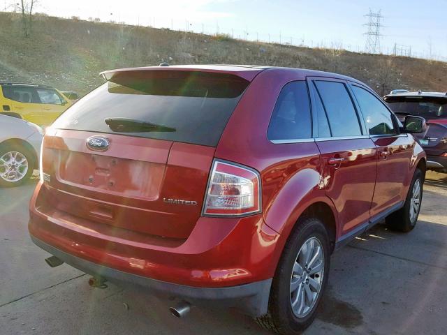 2FMDK39C48BB38480 - 2008 FORD EDGE LIMIT BURGUNDY photo 4